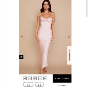 HOUSE OF CB CHARMAINE BLUSH PINK CORSET MAXI DRESS NWT